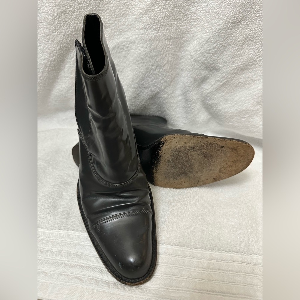 Prada Vintage“Authentic “Women's Dark Grey leather Boots Size 38